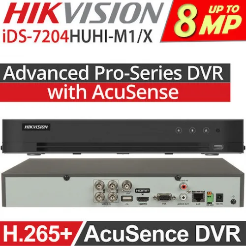 Hikvision Καταγραφικό 4 Καναλιών με Ανάλυση 4K iDS-7204HUHI-M1/X