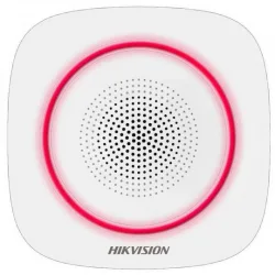 Hikvision Ασύρματη RF Σειρήνα Συναγερμού Μπαταρίας Εσωτερικού Χώρου 110dB με Κόκκινο Φως