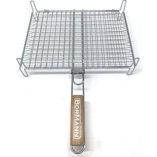 Bormann Διπλή Ανοξείδωτη Σχάρα Ψησίματος με Πόδια 35x25εκ.