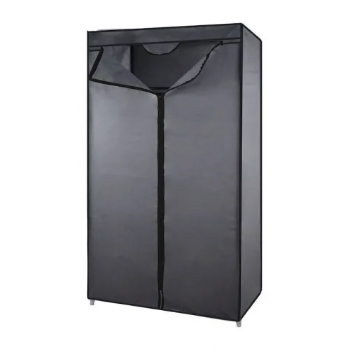 Bormann BPC1000 Υφασμάτινη Ντουλάπα με Φερμουάρ σε Γκρι Χρώμα 60x45x170cm