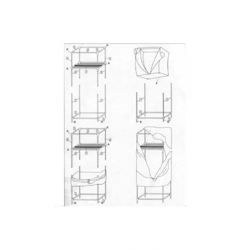 Bormann BPC1000 Υφασμάτινη Ντουλάπα με Φερμουάρ σε Γκρι Χρώμα 60x45x170cm