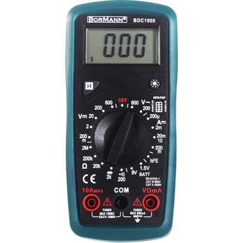 Bormann BDC1000 Ψηφιακό Πολύμετρο με Μέτρηση AC / DC / Αντίστασης