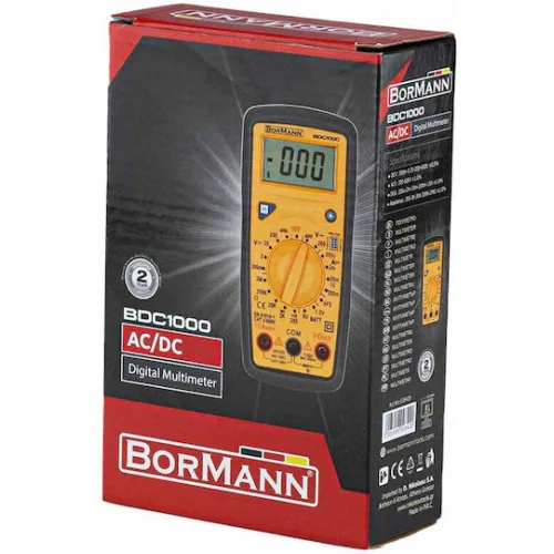 Bormann BDC1000 Ψηφιακό Πολύμετρο με Μέτρηση AC / DC / Αντίστασης