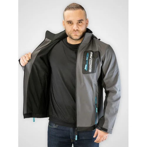 Bormann Pro Napoli Μπουφάν Εργασίας Softshell με Κουκούλα Γκρι