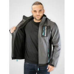 Bormann Pro Napoli Μπουφάν Εργασίας Softshell με Κουκούλα Γκρι