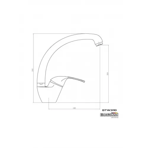 Bormann BTW3110 Μπαταρία Κουζίνας Πάγκου Ασημί