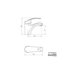 Bormann BTW3240 Αναμεικτική Μπαταρία Νιπτήρα Ασημί