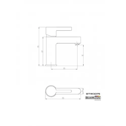 Bormann Violet Αναμεικτική Μπαταρία Νιπτήρα Ασημί