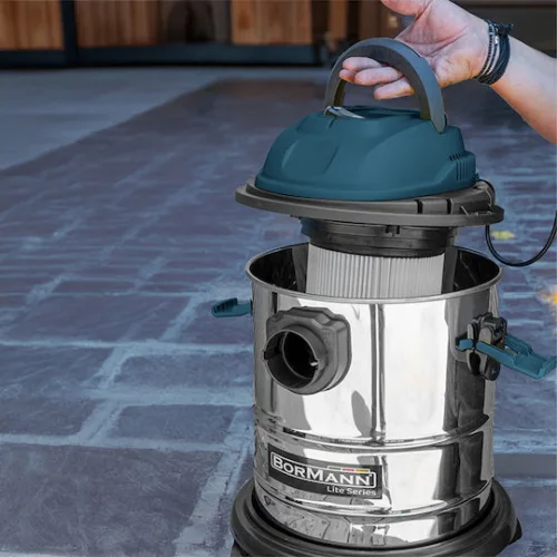 Bormann BVC2610 Σκούπα Υγρών / Στερεών 1200W με Ανοξείδωτο Κάδο 20lt