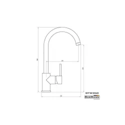 Bormann BTW3140 Ψηλή Μπαταρία Κουζίνας Πάγκου Ασημί