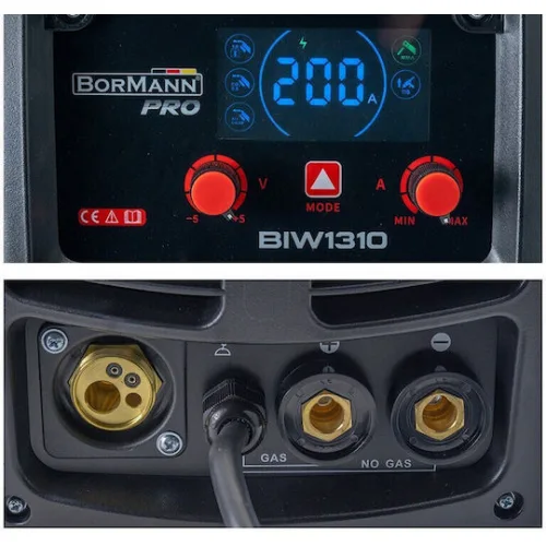 Bormann Pro BIW1310 Ηλεκτροκόλληση Inverter MIG / MMA με Μέγιστο Ρεύμα Συγκόλλησης 200A και Κύκλο Εργασίας 60%