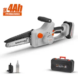 Nakayama EC1600 Κλαδευτικό Αλυσοπρίονο Μπαταρίας 1x4Ah Brushless 21V 2.1kg με Λάμα 20cm Nakayama EC1600 Κλαδευτικό Αλυσοπρίονο Μπαταρίας 1x4Ah Brushless 21V 2.1kg με Λάμα 20cm