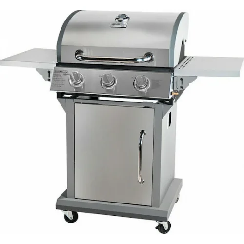 Bormann Elite BBQ5030 Ψησταριά Υγραερίου Μαντεμένιας Σχάρας 60x45εκ. με 3 Εστίες 10.8kW