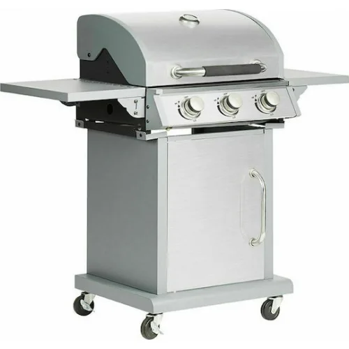 Bormann Elite BBQ5030 Ψησταριά Υγραερίου Μαντεμένιας Σχάρας 60x45εκ. με 3 Εστίες 10.8kW