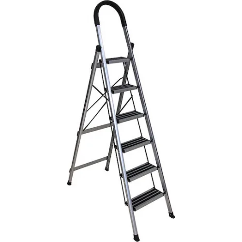 Bormann Σκάλα Αλουμινίου με 5+1 Σκαλοπάτια