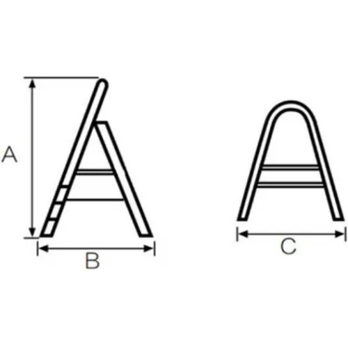 Bormann Σκάλα Αλουμινίου με 5+1 Σκαλοπάτια