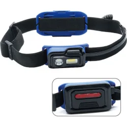 Bormann Επαναφορτιζόμενος Φακός Κεφαλής LED IP54 Διπλής Λειτουργίας με Μέγιστη Φωτεινότητα 250lm