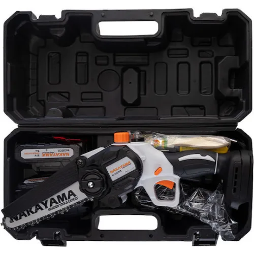 Nakayama EC1100 Κλαδευτικό Αλυσοπρίονο Μπαταρίας 2x2Ah Brushless 21V 1kg με Λάμα 15cm