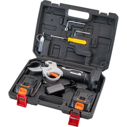 Nakayama EC1250 Ψαλίδι Κλαδέματος Μπαταρίας Brushless 21V 2x2Ah με Μέγιστη Διάμετρο Κοπής 28mm σε Βαλιτσάκι Μεταφοράς