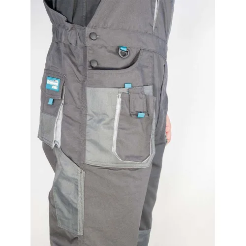 Bormann Pro Torino Φόρμα Εργασίας με Τιράντες Βαμβακερή Γκρι