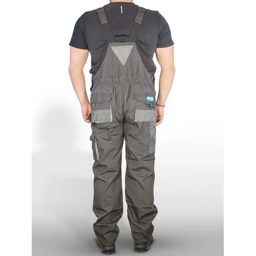 Bormann Pro Torino Φόρμα Εργασίας με Τιράντες Βαμβακερή Γκρι