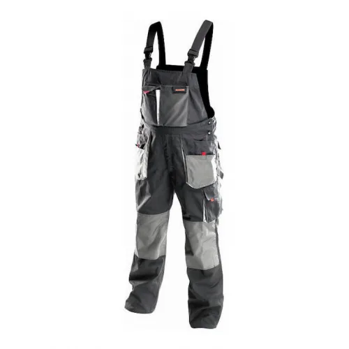 Bormann Pro Torino Φόρμα Εργασίας με Τιράντες Βαμβακερή Γκρι