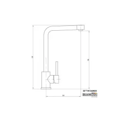 Bormann BTW3260 Ψηλή Μπαταρία Κουζίνας Πάγκου Ασημί