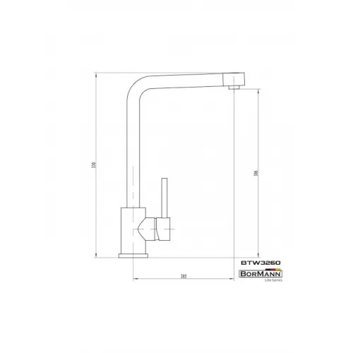 Bormann BTW3260 Ψηλή Μπαταρία Κουζίνας Πάγκου Ασημί