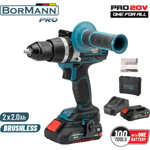 Bormann Pro BBP5140 Κρουστικό Δραπανοκατσάβιδο Μπαταρίας Brushless 20V 2x2Ah