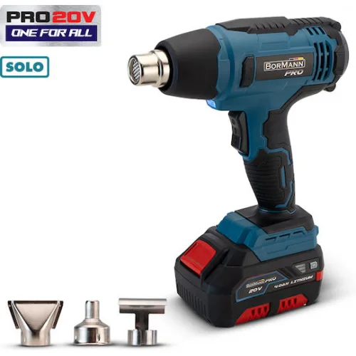 Bormann Pro BBP5250 Πιστόλι Θερμού Αέρα 20V Solo με Ρύθμιση Θερμοκρασίας εως και 550°C