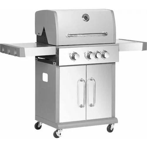 Bormann Elite BBQ5040 Ψησταριά Υγραερίου Μαντεμένιας Σχάρας 60x45εκ. με 3 Εστίες 10.8kW και Πλαϊνό Μάτι
