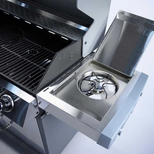 Bormann Elite BBQ5040 Ψησταριά Υγραερίου Μαντεμένιας Σχάρας 60x45εκ. με 3 Εστίες 10.8kW και Πλαϊνό Μάτι