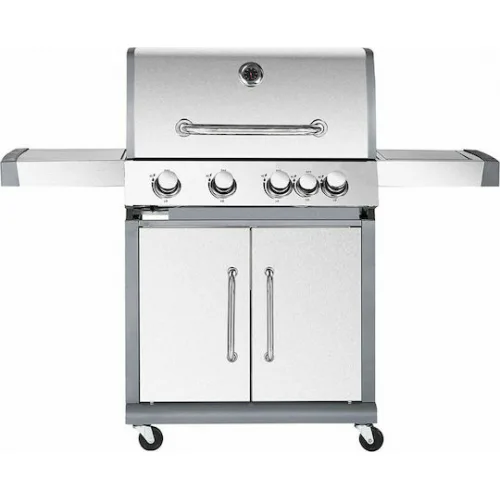 Bormann Elite BBQ5050 Ψησταριά Υγραερίου Σχάρας 69x45εκ. με 4 Εστίες 14.4kW και Πλαϊνό Μάτι