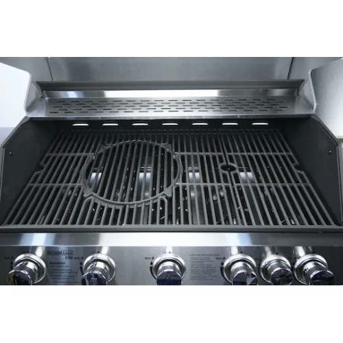 Bormann Elite BBQ5200 Prime Ψησταριά Υγραερίου Μαντεμένιας Σχάρας 97x45εκ. με 6 Εστίες 21.6kW και Πλαϊνό Μάτι