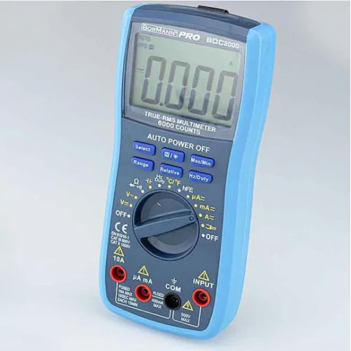 Bormann Pro BDC2000 600V Ψηφιακό Πολύμετρο με Μέτρηση AC / DC / Αντίστασης / Χωρητικότητας / Θερμοκρασίας