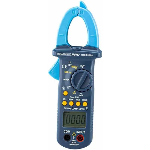 Bormann Pro Αμπεροτσιμπίδα Ψηφιακή 600A AC BDC3000 με Ακροδέκτες