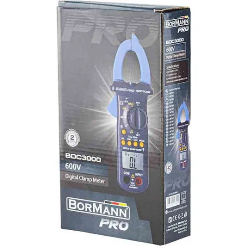 Bormann Pro Αμπεροτσιμπίδα Ψηφιακή 600A AC BDC3000 με Ακροδέκτες