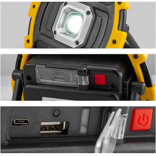 Bormann Προβολέας Εργασίας Μπαταρίας LED IP65 με Φωτεινότητα έως 1000lm BPR5050 Bormann Προβολέας Εργασίας Μπαταρίας LED IP65 με Φωτεινότητα έως 1000lm BPR5050