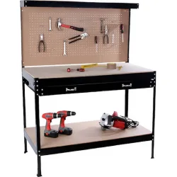 Bormann BWB1200 Πάγκος Εργασίας 120x60x155cm με Πλάτη και 2 Συρτάρια 011811