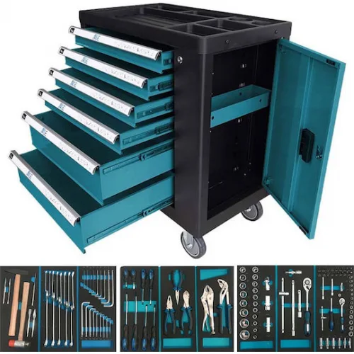 Bormann Pro BWR7600SET Εργαλειοφόρος με 6 Συρτάρια και 120 Εργαλεία