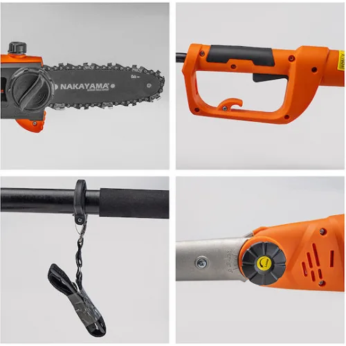 Nakayama ES7250 Σταθερό Κονταροπρίονο Ρεύματος 750W με Λάμα 20cm Συνολικού Μήκους 200cm και Βάρους 3.6kg