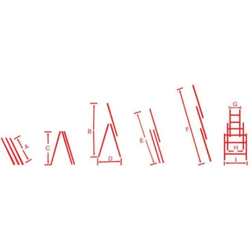 Bormann Pro BHL5150 Διπλή Σκάλα Αλουμινίου 2x13