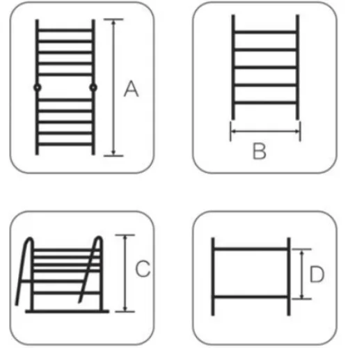 Bormann Pro Τηλεσκοπική Σκάλα Αλουμινίου Διπλή 14 Σκαλιών Μέγιστου Ύψους 4.4m BHL5720