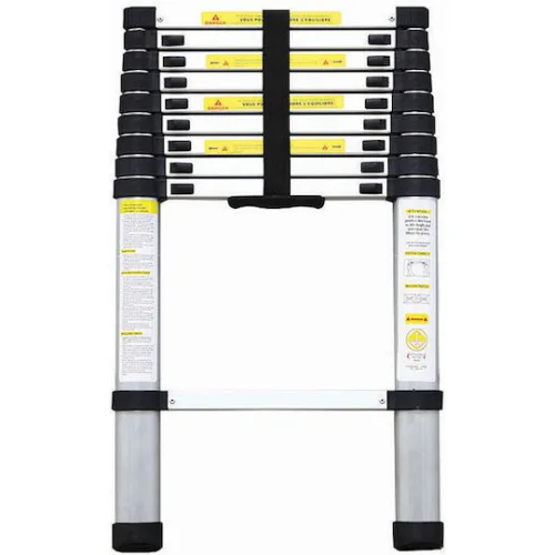 Bormann Τηλεσκοπική Σκάλα Αλουμινίου Μονή 10 Σκαλιών Μέγιστου Ύψους 3.2m BHL7010