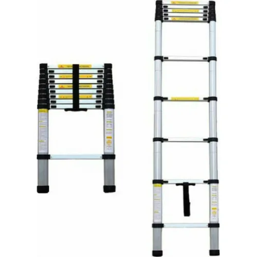 Bormann Τηλεσκοπική Σκάλα Αλουμινίου Μονή 10 Σκαλιών Μέγιστου Ύψους 3.2m BHL7010