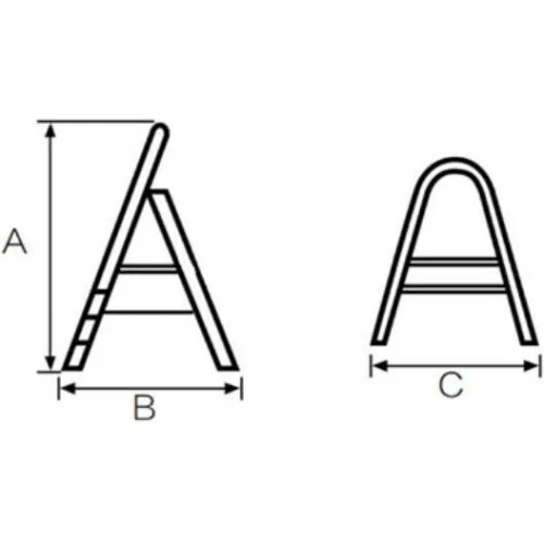 Bormann Pro BHL9035 Σκάλα Αλουμινίου με 2x4 Σκαλοπάτια