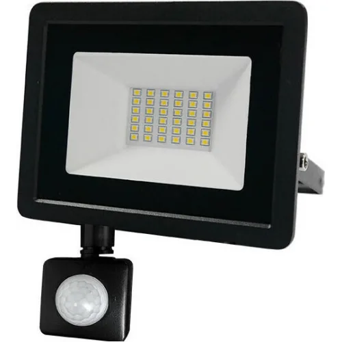 Bormann Blf1930 Προβολέας LED 30W Φυσικό Λευκό 4000K με Αισθητήρα Κίνησης