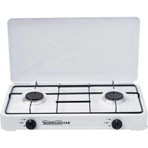 Bormann Elite BLG4400 Επιτραπέζια Εστία Υγραερίου Διπλή Λευκή