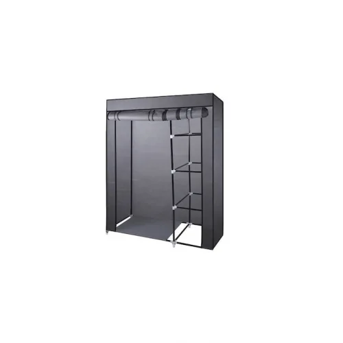 Bormann BPC1200 Υφασμάτινη Ντουλάπα με Ράφια σε Γκρι Χρώμα 105x45x170cm