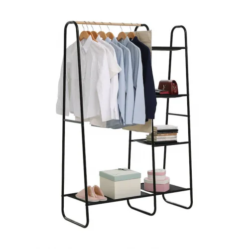 Bormann BPC2200 Κρεμάστρα Δαπέδου από Μέταλλο Μαύρη 100x39x150cm